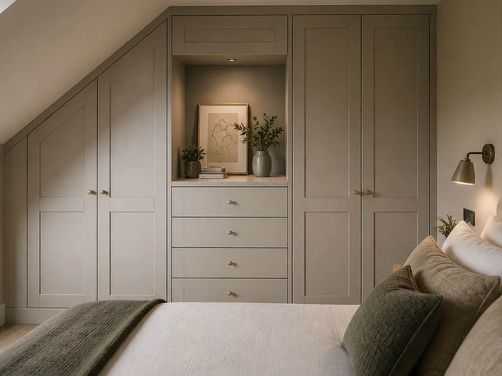 Finished fitted wardrobe detail — example fitted furniture style