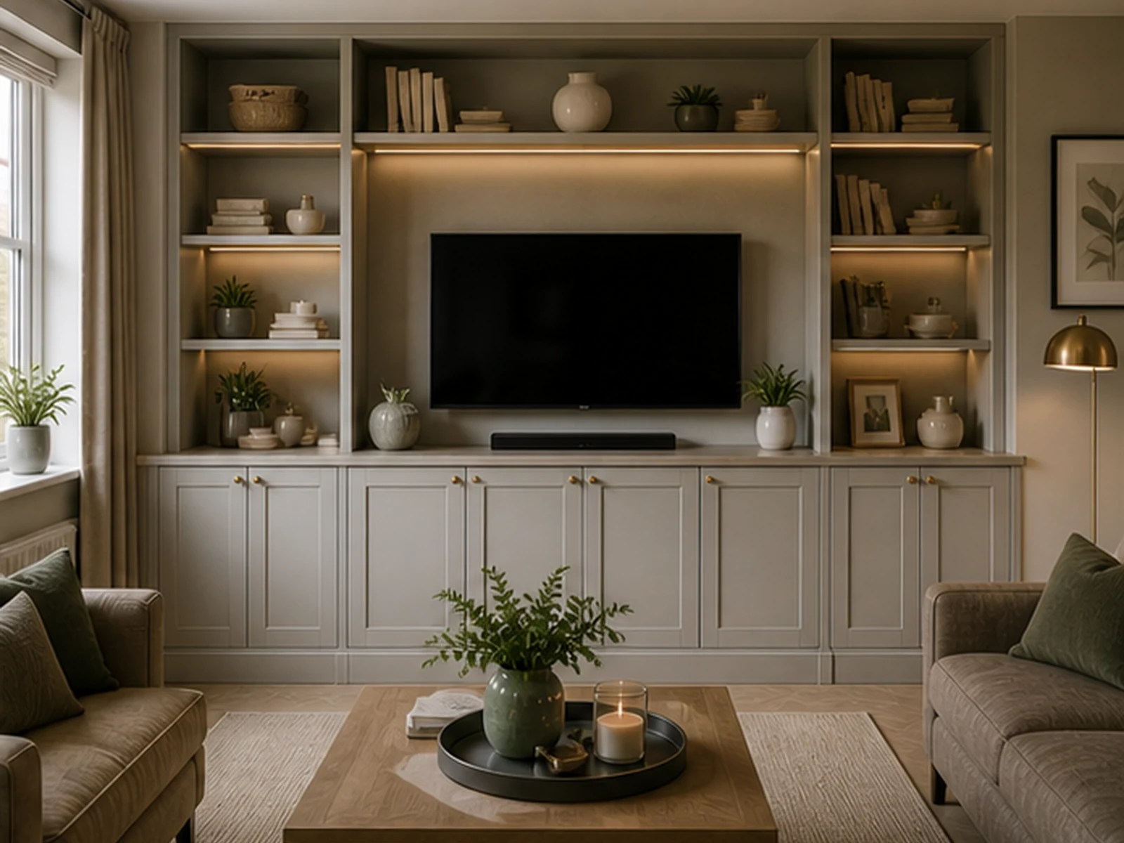 Fitted living room storage — design-led imagery