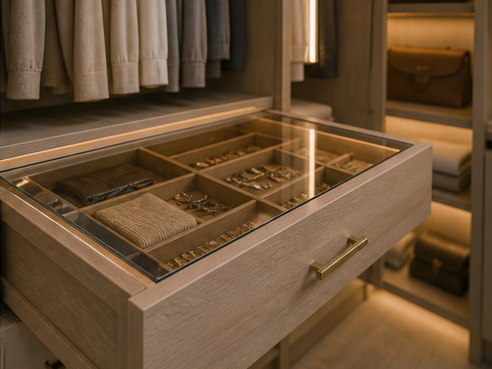 Jewellery drawer interior detail