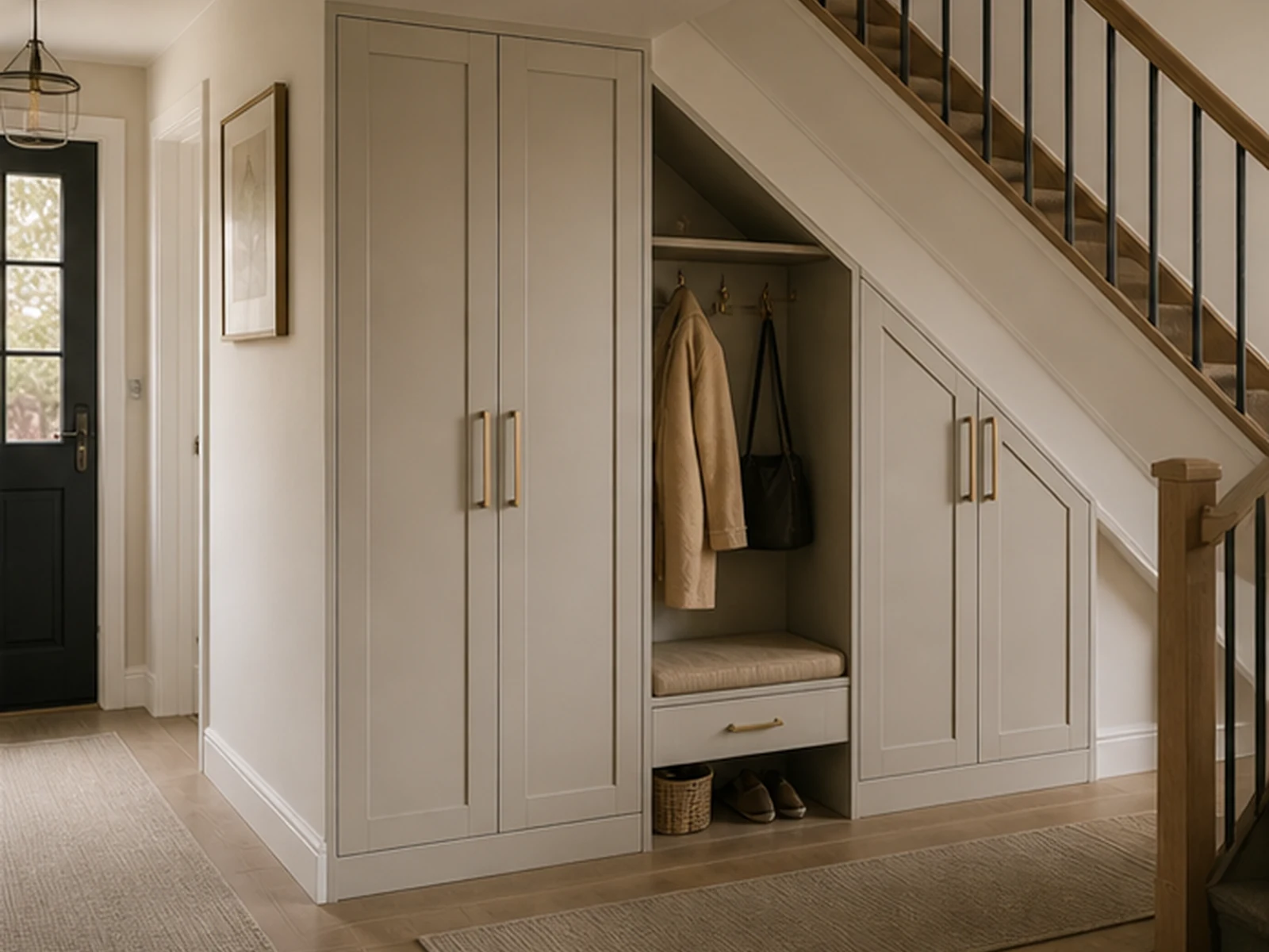 Under-stairs fitted storage — awkward space inspiration
