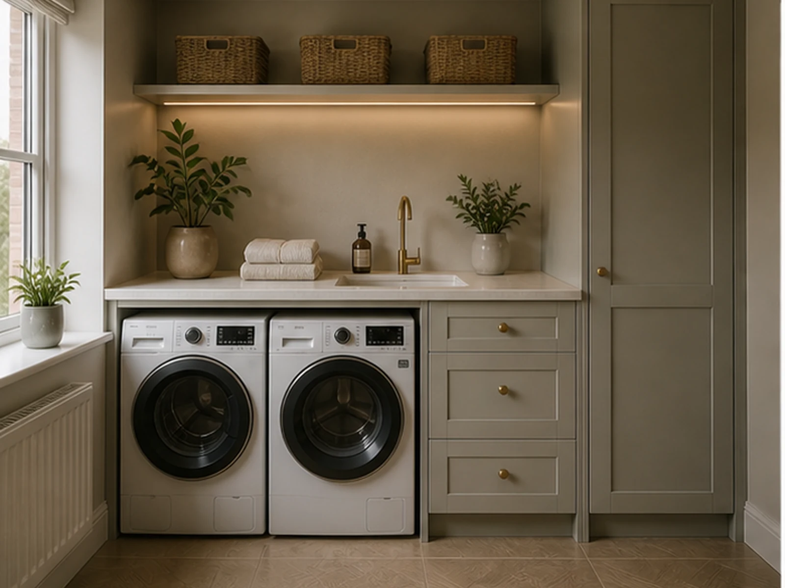 Utility room fitted storage — practical built-in design